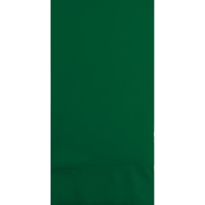 Club Pack of 192 Hunter Green 3-Ply Disposable Party Paper Guest Napkins 8 - All