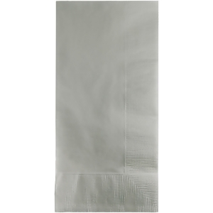 Club Pack of 600 Silver 2-Ply Disposable Party Paper Guest Napkins 8 - All