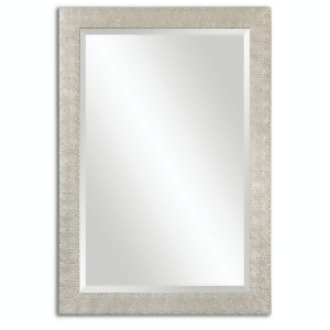 41 Felix Beveled Rectangular Wall Mirror with Textured Antique Silver Frame - All