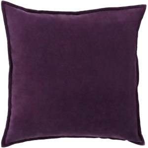 20 Calma Semplicita Eggplant Purple Decorative Square Throw Pillow - All