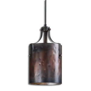 16 Washed Hammered Copper Antiqued Rustic Mini Pendant Light - All