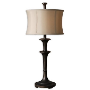31 Sleek Oil Rubbed Bronze and Silken Golden Champagne Table Lamp - All