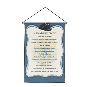 Blue A Policeman's Prayer' Religious Verse Wall Art Hanging Tapestry 17 x 25 - All
