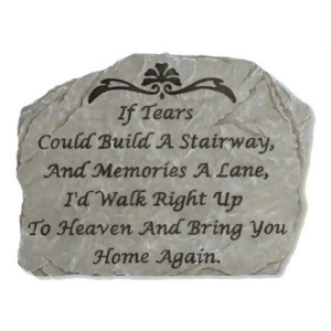 10.5 Slate-Look Inspirational Tears in Heaven Decorative Outdoor Patio Garden Stone - All