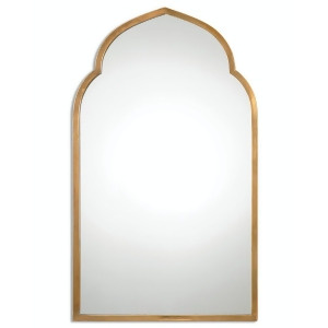 40 Moroccan Ines Hand Forged Arch Wall Mirror with Plated Antiqued Gold Frame - All