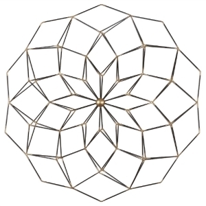 30 Mod Geometric Flower Multi-Dimensional Hand Forged Iron Wall Art Sculpture - All