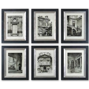 Set of 6 Monotone Paris Architecture Framed Wall Art Prints 24 - All