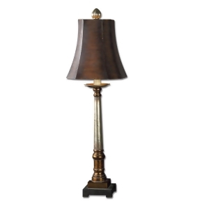 33 Warm Bronze and Silver Finish Buffet Table Lamp - All