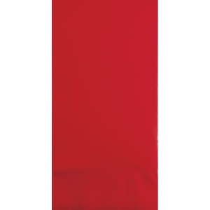 Club Pack of 192 Classic Red 3-Ply Disposable Party Paper Guest Napkins 8 - All