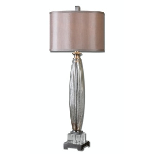 37 Laredo Fluted Mercury Glass Table Lamp with Champagne Bronze Hardback Shade - All