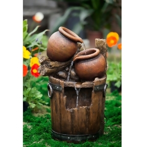 25.2 Classic Urn Pots and Broken Bucket Outdoor Patio Garden Water Fountain - All