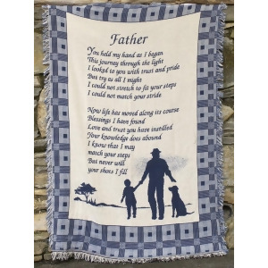 A Son's Reflection Inspirational Poem Blue Two-Layer Jacquard Throw Blanket 46 X 60 - All