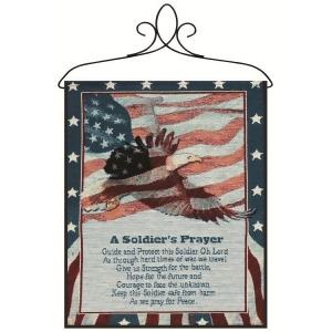 A Soldiers Prayer American Flag Religious Verse Wall Art Hanging Tapestry 13 x 18 - All