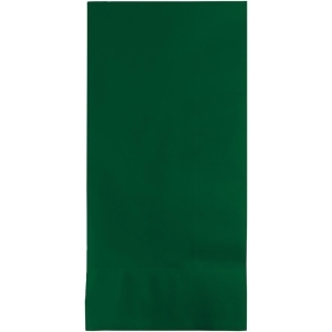 Club Pack of 600 Hunter Green 2-Ply Disposable Party Paper Guest Napkins 8 - All
