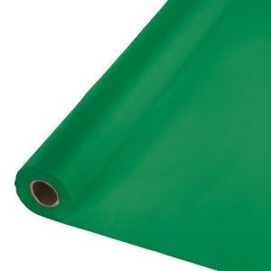 Pack of 2 Emerald Green Disposable Plastic Banquet Party Table Cloth Rolls 100' - All