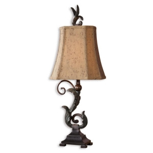 Pack of 2 Matte Black and Verdigris Leaf Buffet Table Lamps 24 - All
