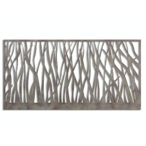 60 Forest Decorative Hand-Forged Metal Wall Art with Rusty Olive Green Finish - All
