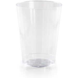 Club Pack of 96 Clear Reusable Fluted Tumbler Party Drinking Glasses 12oz - All