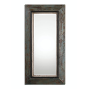 61.5 Bronwyn Stately Beveled Rectangular Mirror with Teal Blue and Olive Frame - All