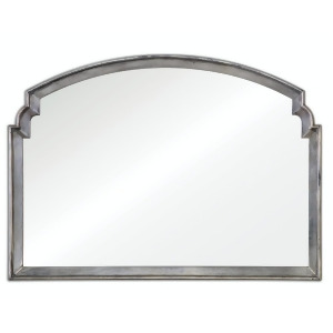 41.875 Delia Arched Wall Mirror with Lightly Antiqued Silver Leaf Finish Frame - All