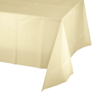 Pack of 24 Ivory Disposable Plastic Banquet Party Table Covers 108' - All