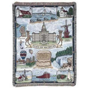 State of Michigan Tapestry Throw Blanket 50 x 60 - All