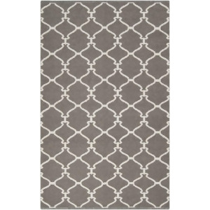 2' x 3' Geometical Genie Seedpearl White and Major Brown Hand Woven Wool Area Throw Rug - All