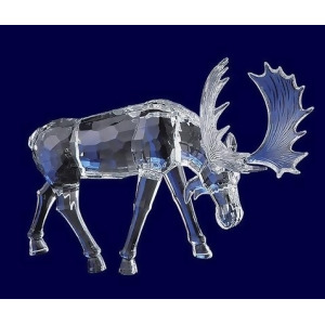 Pack of 4 Icy Crystal Decorative Christmas Moose with Head Down Figurines 7.3 - All