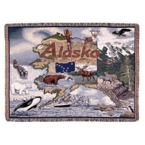 State of Alaska Tapestry Throw Blanket 50 x 60 - All