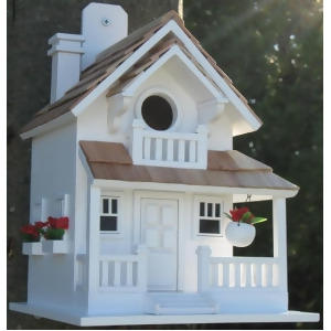 11 Fully Functional White Courtyard Cottage Outdoor Garden Birdhouse - All
