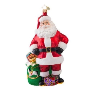 Christopher Radko Glass Job Well Done Santa Claus Christmas Ornament #1017032 - All