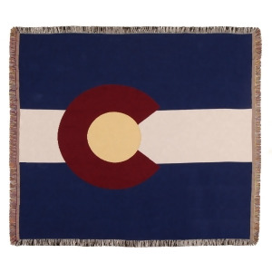 State Flag of Colorado Woven Tapestry Afghan Throw Blanket 50 x 60 - All