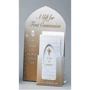 Club Pack of 288 First Communion Cross Pins With Money Card Envelopes #40334 - All