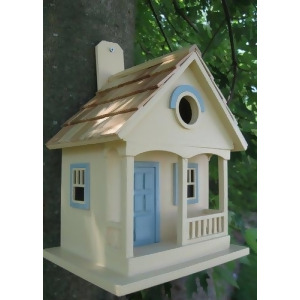 10 Fully Functional Yellow Lakeshore Cottage Outdoor Garden Birdhouse - All