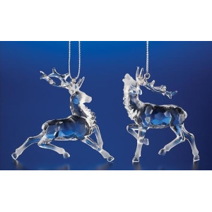 Club Pack of 48 Icy Crystal Decorative Christmas Reindeer Ornaments 2.8 - All