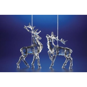Pack of 8 Icy Crystal Decorative Christmas Reindeer Ornaments 6.4 - All