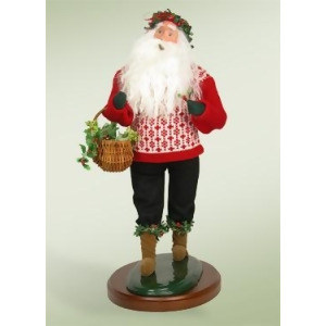 19 Collectible Handcrafted Deck the Halls Santa Claus Caroling Christmas Figure - All