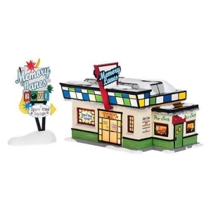 Department 56 Snow Village Memory Lanes Bowling Lighted Building Set #4036567 - All