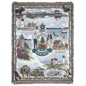 State of Maine Tapestry Throw Blanket 50 x 60 - All