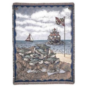 Maryland Blue Crab Tapestry Throw Blanket 50 x 60 - All