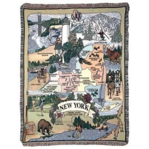 State of New York Tapestry Throw Blanket 50 x 60 - All