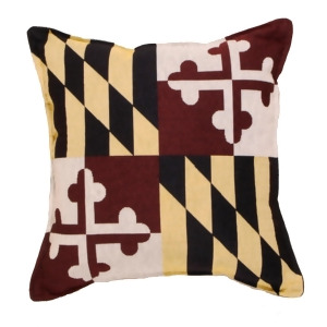 Set of 2 State Flag of Maryland Square Decorative Tapestry Throw Pillows 17 - All