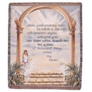The Journey Inspirational Angel Tapestry Throw Blanket 50 x 60 - All