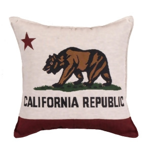 Set of 2 State Flag of California Square Decorative Tapestry Throw Pillows 17 - All