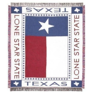 Texas Lone Star Flag Afghan Throw Blanket 48 x 60 - All