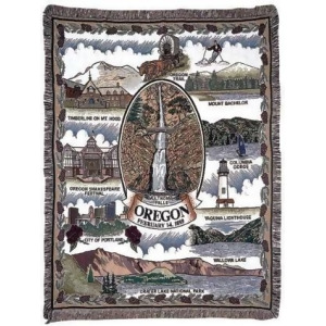 State of Oregon Tapestry Throw Blanket 50 x 60 - All