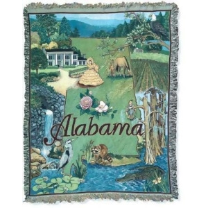 State of Alabama Tapestry Throw Blanket 50 x 60 - All