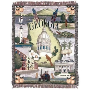 State of Georgia Tapestry Throw Blanket 50 x 60 - All