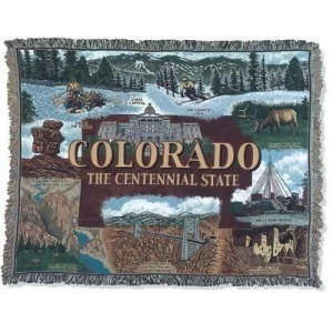 State of Colorado Tapestry Throw Blanket 50 x 60 - All
