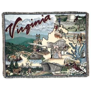 State of Virginia Tapestry Throw Blanket 50 x 60 - All